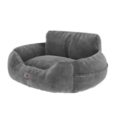 ® Hundesitz BUDDY Autositz für Hunde 55x45x30 cm anthrazit – stabiler Autokorb mit rutschfestem Boden, weicher Polsterung, Gurten & waschbarem Kissen ^ BENNO Sale