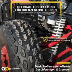 Actionbikes Motors Benzin-Jugend-Quad S-10, 125ccm, ATV, Gepäckträger, Not-Aus-Leine, Halbautomatik, Scheibenbremse Metallic/Rot Sale