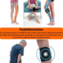 Best Direct ® Akupressur Knie Bandage - Kniebandage Insta Life schwarz Online