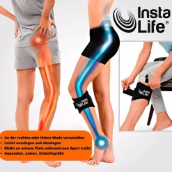 Best Direct ® Akupressur Knie Bandage - Kniebandage Insta Life schwarz Online