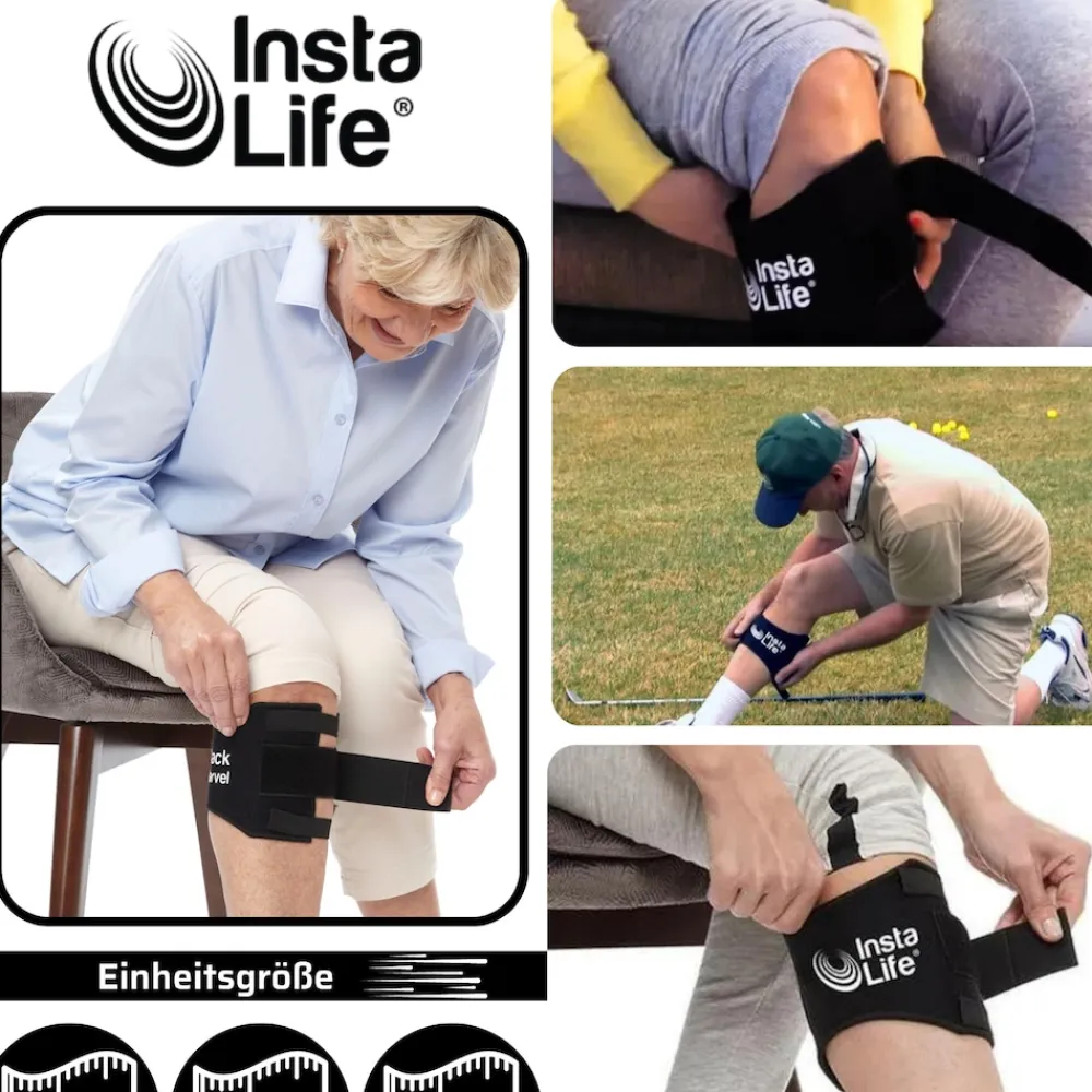 Best Direct ® Akupressur Knie Bandage - Kniebandage Insta Life schwarz Online