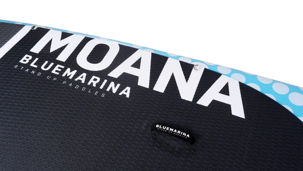 Bluemarina SUP Board Moana, aufblasbar mit Doppelkolben-Pumpe, Paddel, Rucksack, 5J Garantie (Classic 2.0, 325x86x15cm / 10'8") Outlet