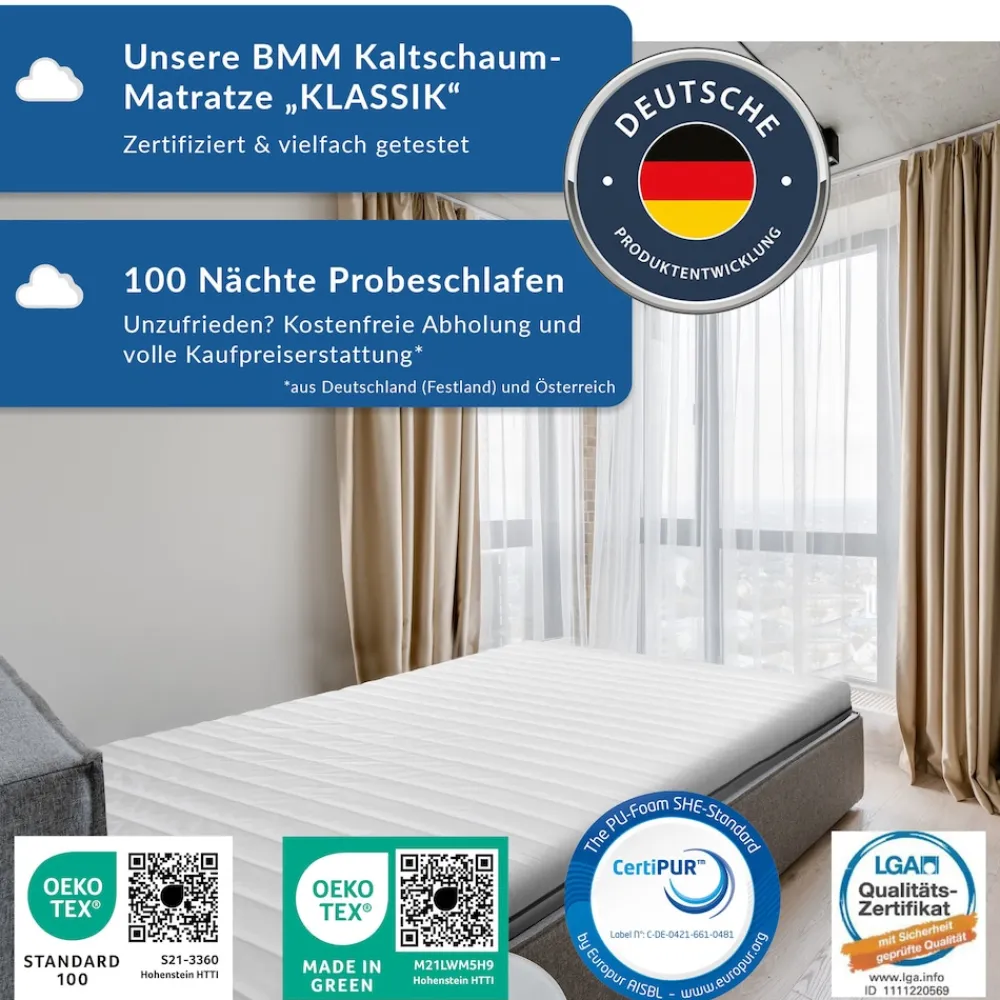 Matratze Klassik 19 H3 ^ BMM Best