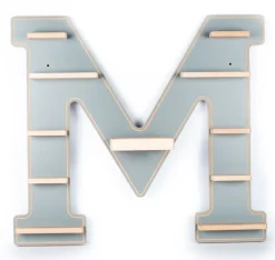 Kinderregal Buchstabe M | hängend für Toniebox und Tonie Figuren | platzsparendes Regal | H. 54 x B. 60 x T. 19 | Wandregal für Musikbox Figuren Aufbewahrung Magneteinsätzen | Aufbewahrungsregal Holz ^ BOARTI Sale