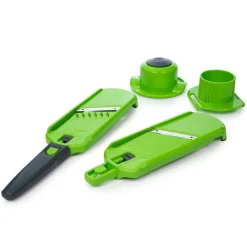 Borner Multi Dicer & Slicer vegetable grater fruit slicer mini slicer julienne slicer onion dicer thin stripes fruit and vegetable slicer green/grey ^ Börner Online