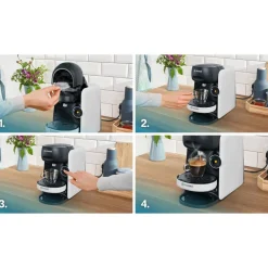 TAS164E Kapselmaschine Intellibrew, IntensityBoost, 0,7 l Wassertank, recyceltes Material ^ Bosch