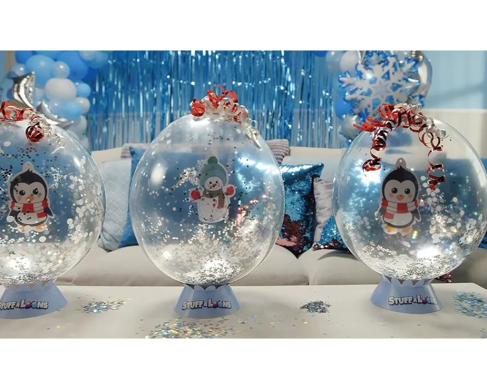 BOTI Stuffaloons Schneekugel Ballon Station Set – Bastelspaß mit 12 Ballons ab 8 Clearance