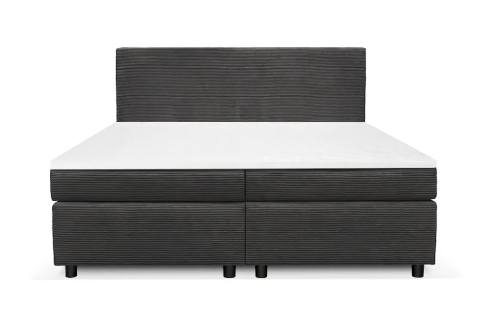 Küchen-Preisbombe Boxspringbett Paxos Cordstoff Graphite 180x200 Hotelbett Bonellfederkern Bett Best
