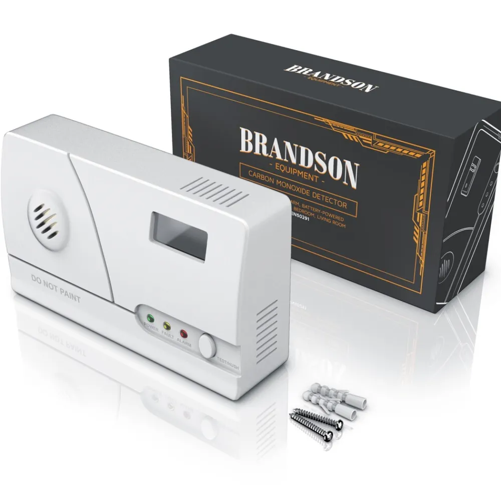 CO-Melder, Kohlenmonoxidmelder mit LCD-Display - CO Melder mit Figaro-Gassensor ^ Brandson New