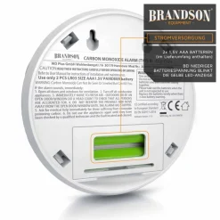 Kohlenmonoxid Melder mit LCD Display CO Alarm mit 85 dB - Batteriebetrieben ^ Brandson Clearance