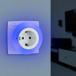 Brandson LED Nachtlicht mit Zwischenstecker & auswählbaren Farben Nachtlampe - Weiß/Grün/Blau Outlet