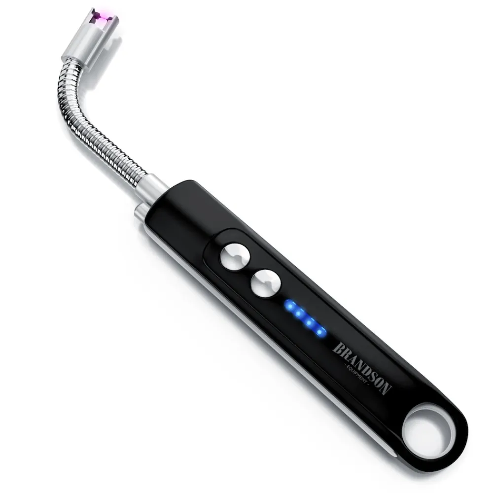 - Lichtbogen Feuerzeug - Stabfeuerzeug - Feuerzeug elektrisch - USB Feuerzeug aufladbar - Kerzenanzünder - mit LED Batteriestandsanzeige ^ Brandson Outlet