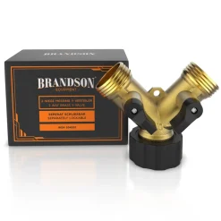 2x Wasserventil 2 Wege – Y-Verteiler für 3/4 Zoll Wasserhahn Splitter ^ Brandson Sale
