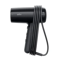 Braun HD2.15 Haartrockner (3 Temperatur-/ 2 Geschwindigkeitsstufen, Großer Lockendiffusor, Düse, Kabelschutz und -aufwicklung, abnehmbarer Filter, 2.100 Watt, Black gloss) New