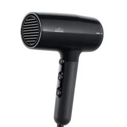 Braun HD2.15 Haartrockner (3 Temperatur-/ 2 Geschwindigkeitsstufen, Großer Lockendiffusor, Düse, Kabelschutz und -aufwicklung, abnehmbarer Filter, 2.100 Watt, Black gloss) New