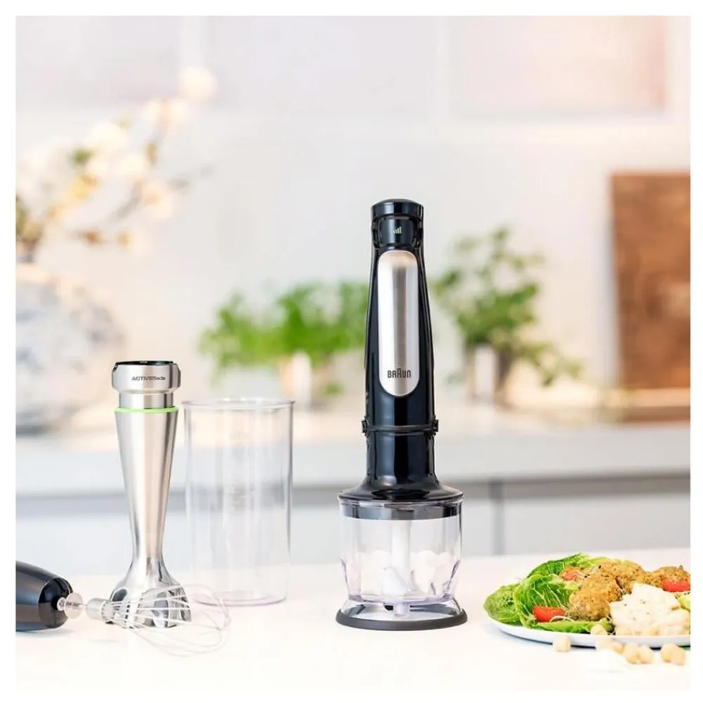MQ 7025X Multi Quick 7 Stabmixer Set Edelstahl/schwarz ^ Braun Outlet