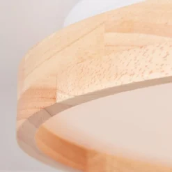 Alson LED Deckenleuchte 39cm holz hell/weiß, Metall/Holz/Kunststoff, 1x 26 W LED integriert, (Lichtstrom: 2500lm, Lichtfarbe: 3000-4500K) ^ Brilliant