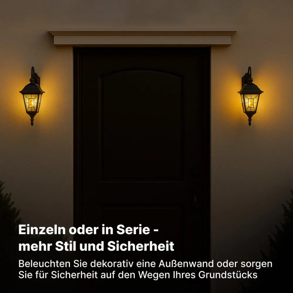 Brilliant Janel Außenwandleuchten - 1 Stück Außenlampe Hängend Schwarz Gold, IP44, E27 Fassung (Leuchtmittel nicht inkl.), Dimmbar, Wetterfest für Garten, Terrasse & Eingang New