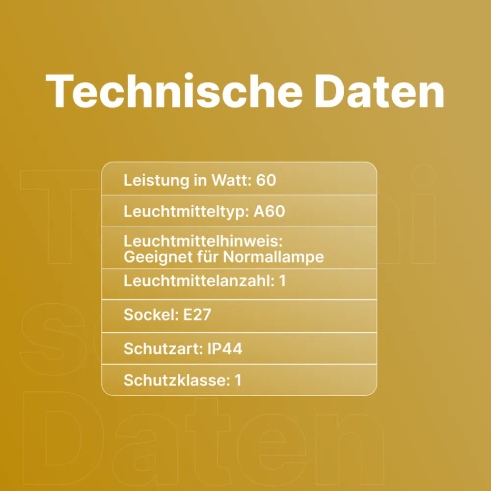 Brilliant Janel Außenwandleuchten - 1 Stück Außenlampe Hängend Schwarz Gold, IP44, E27 Fassung (Leuchtmittel nicht inkl.), Dimmbar, Wetterfest für Garten, Terrasse & Eingang New