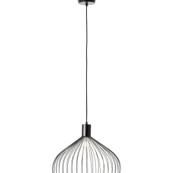 Lampe, Blacky Pendelleuchte 40cm schwarz matt, 1x A60, E27, 40W, Kabel kürzbar / in der Höhe einstellbar ^ Brilliant Hot