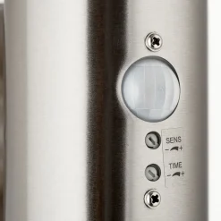 Lampe Bole Außenwandleuchte stehend Bewegungsmelder edelstahl | 1x A60, E27, 60W, geeignet für Normallampen (nicht enthalten) | IP-Schutzart: 44 - spritzwassergeschützt ^ Brilliant Clearance