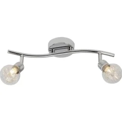 Lampe Bulb Spotrohr 2flg chrom | 2x QT14, G9, 28W, geeignet für Stiftsockellampen (nicht enthalten) | Köpfe schwenkbar ^ Brilliant Online