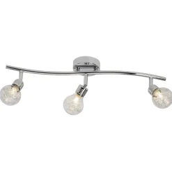 Lampe Bulb Spotrohr 3flg chrom | 3x QT14, G9, 28W, geeignet für Stiftsockellampen (nicht enthalten) | Köpfe schwenkbar ^ Brilliant Discount