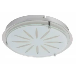 Brilliant Lampe Cathleen LED Wand- und Deckenleuchte 33cm chrom | 1x 15W LED integriert (SMD), (1565lm, 3000K) | Funktionale Deckenleuchte, 33cm Durchmesser Hot