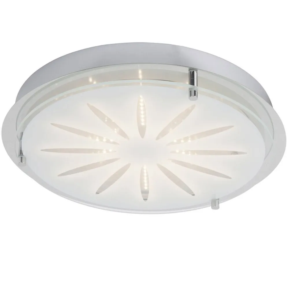 Brilliant Lampe Cathleen LED Wand- und Deckenleuchte 33cm chrom | 1x 15W LED integriert (SMD), (1565lm, 3000K) | Funktionale Deckenleuchte, 33cm Durchmesser Hot