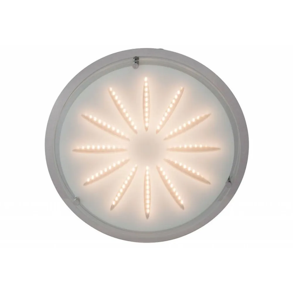 Brilliant Lampe Cathleen LED Wand- und Deckenleuchte 33cm chrom | 1x 15W LED integriert (SMD), (1565lm, 3000K) | Funktionale Deckenleuchte, 33cm Durchmesser Hot