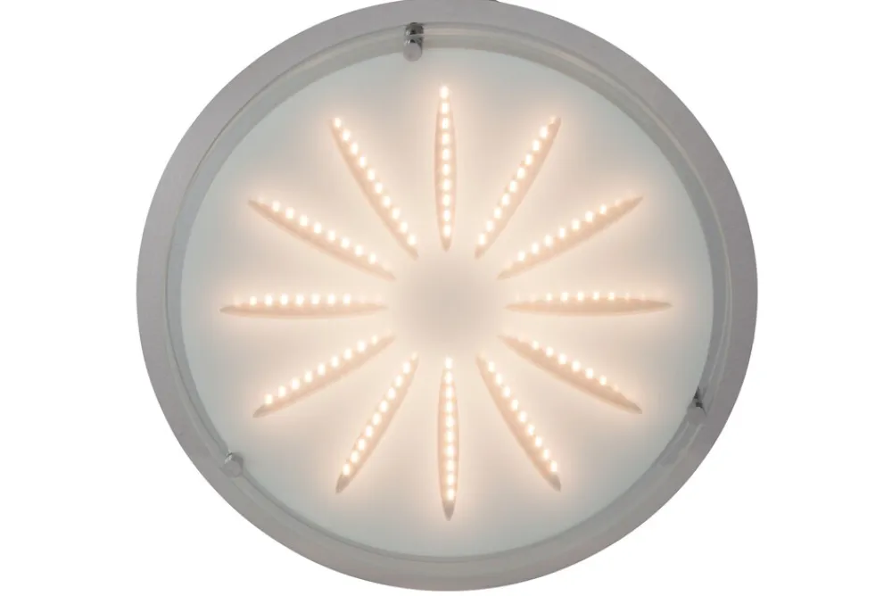 Brilliant Lampe Cathleen LED Wand- und Deckenleuchte 33cm chrom | 1x 15W LED integriert (SMD), (1565lm, 3000K) | Funktionale Deckenleuchte, 33cm Durchmesser Hot