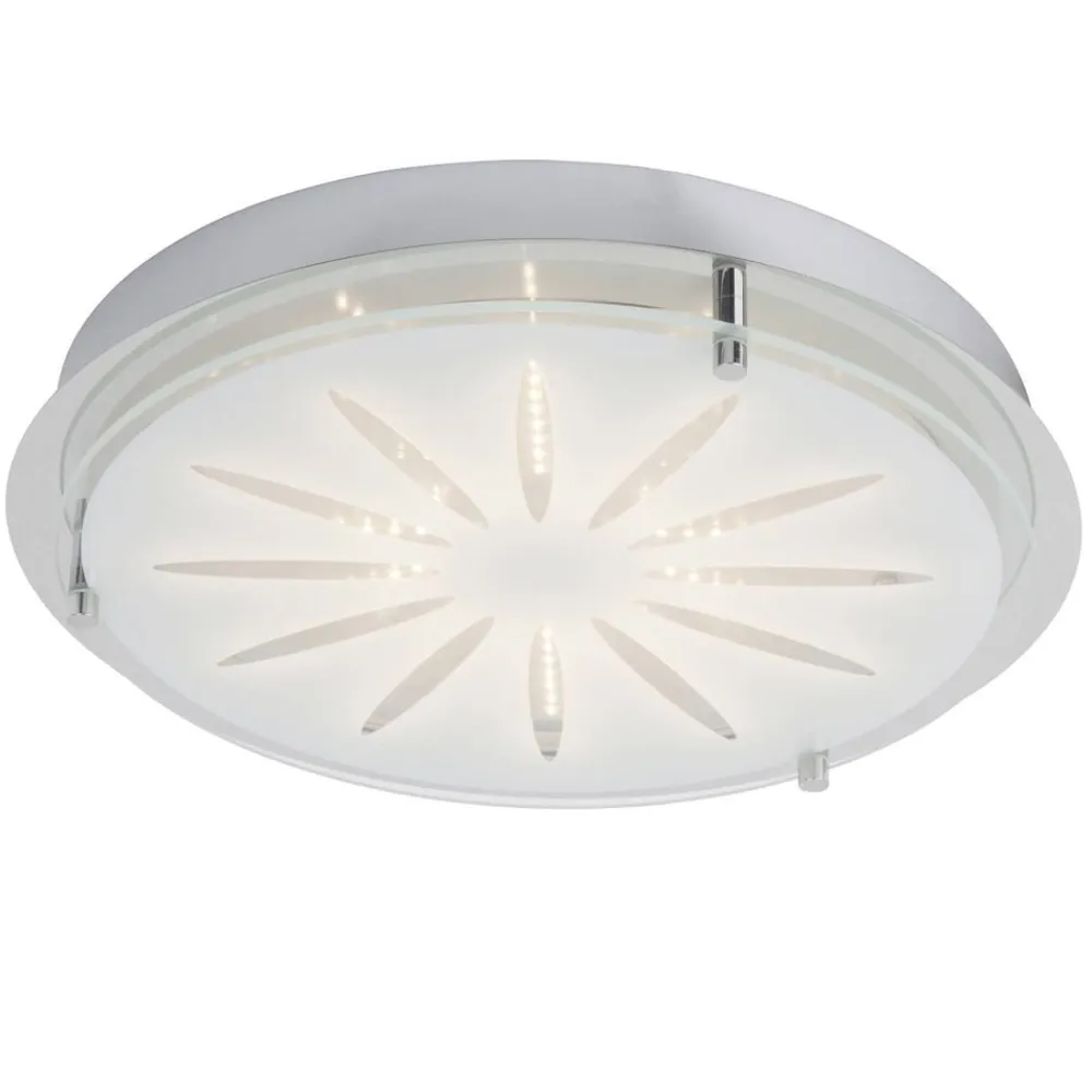Brilliant Lampe Cathleen LED Wand- und Deckenleuchte 33cm chrom | 1x 15W LED integriert (SMD), (1565lm, 3000K) | Funktionale Deckenleuchte, 33cm Durchmesser Hot