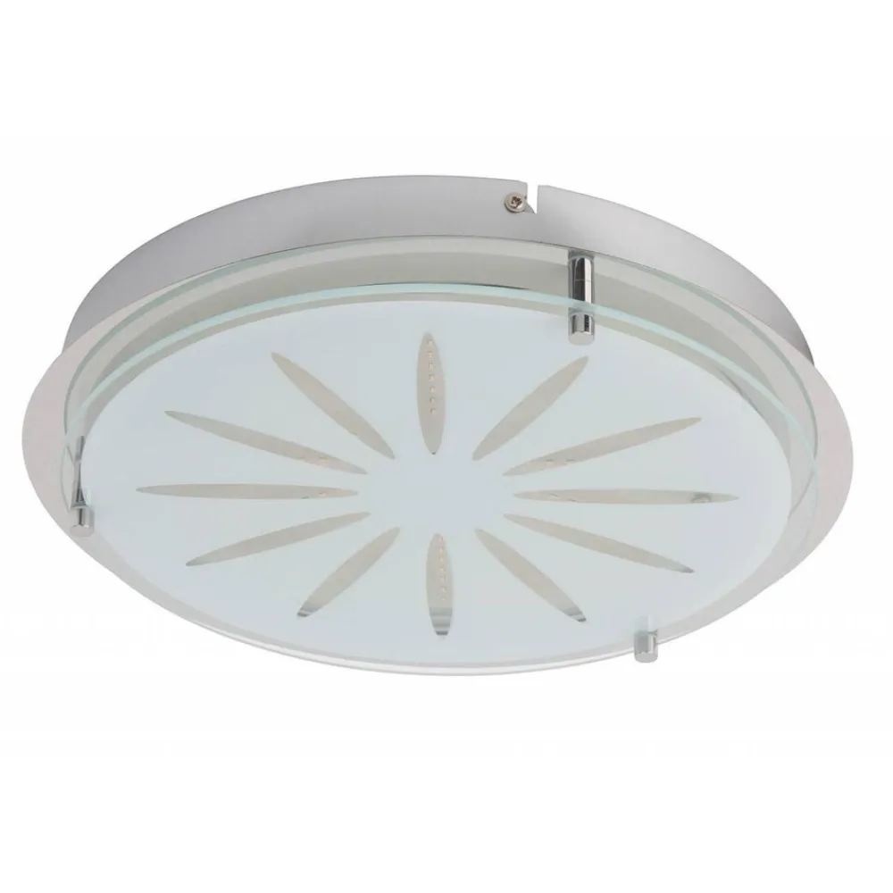 Brilliant Lampe Cathleen LED Wand- und Deckenleuchte 33cm chrom | 1x 15W LED integriert (SMD), (1565lm, 3000K) | Funktionale Deckenleuchte, 33cm Durchmesser Hot