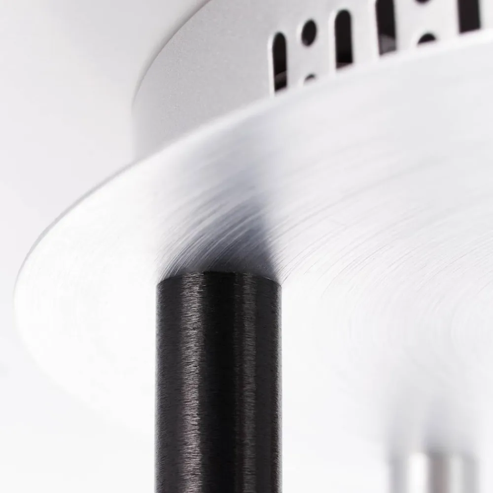 Brilliant Lampe Cembalo LED Deckenleuchte 9flg alu/schwarz/braun | 9x 4W LED integriert, 300lm, 3000K | In 3 Stufen über Wandschalter dimmbar | Energiesparend und langlebig durch LED-Einsatz Hot