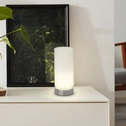 Lampe Daisy LED Tischleuchte eisen/weiß | 1x 4.5W LED integriert, (280lm, 3000K) | Mit Schnurzwischenschalter ^ Brilliant Discount