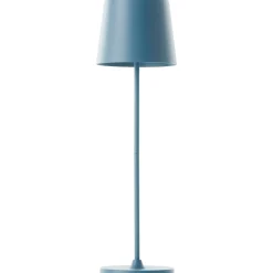 Lampe Kaami LED Außentischleuchte 37cm hellblau Metall/Holz blau 2 W LED integriert ^ Brilliant