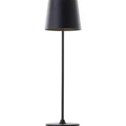 Lampe Kaami LED Außentischleuchte 37cm schwarz matt Metall/Bambus schwarz 2 W LED integriert ^ Brilliant