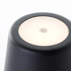 Lampe Kaami LED Außentischleuchte 37cm schwarz matt Metall/Bambus schwarz 2 W LED integriert ^ Brilliant