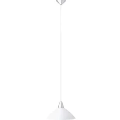 Brilliant Lampe Logo Pendelleuchte 35cm weiß | 1x A60, E27, 60W, geeignet für Normallampen (nicht enthalten) | In der Höhe einstellbar / Kabel kürzbar New