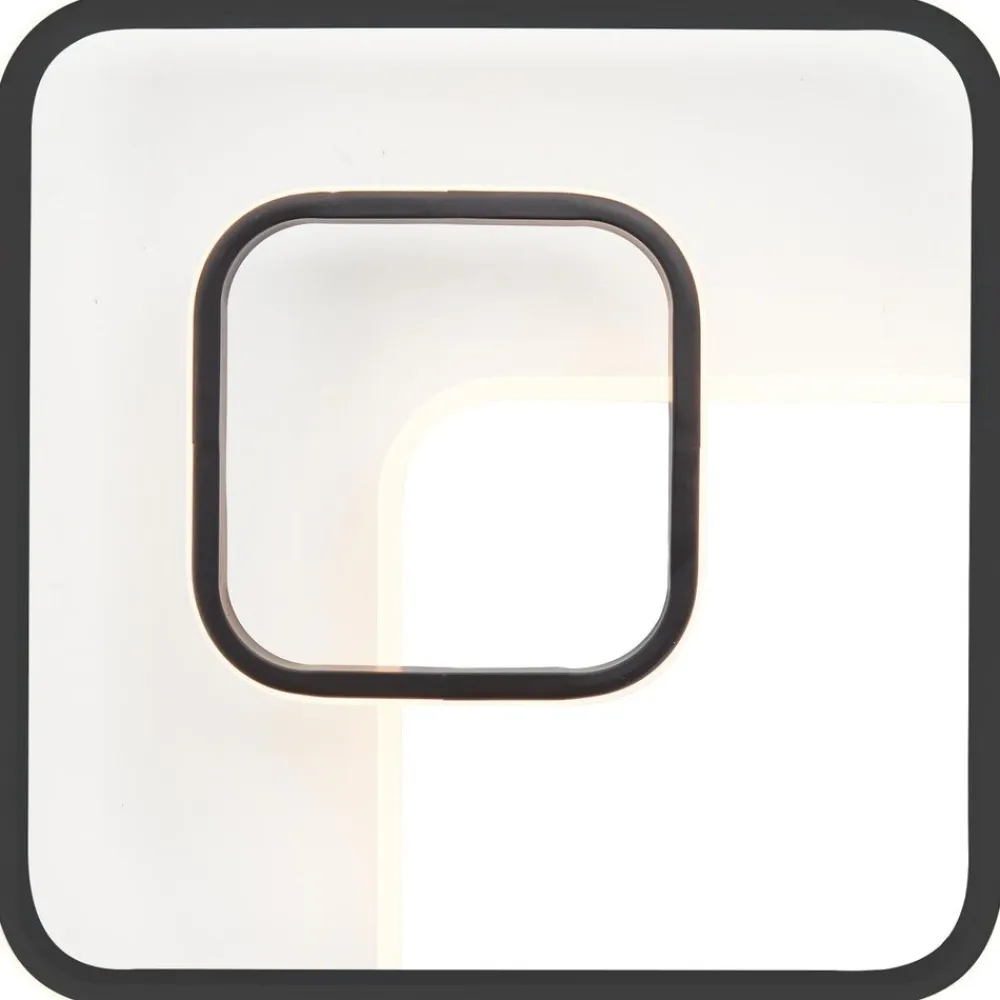 Brilliant Lampe, Merapi LED Deckenleuchte 40x40cm weiß/schwarz, 1x LED integriert, 34W LED integriert, (3600lm, 3000K), Energiesparend und langlebig durch LED-Einsatz Clearance