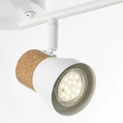 Brilliant Lampe Moka Spotrohr 4flg weiß matt/braun | 4x PAR51, GU10, 10W, geeignet für Reflektorlampen (nicht enthalten) | Köpfe schwenkbar Outlet