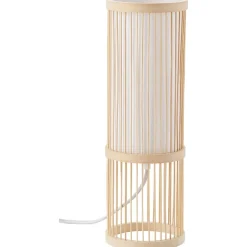 Brilliant Lampe Nori Tischleuchte natur/weiß | 1x A60, E27, 40W, g.f. Normallampen n. ent. | Mit Schnurzwischenschalter | Für LED-Leuchtmittel geeignet Best