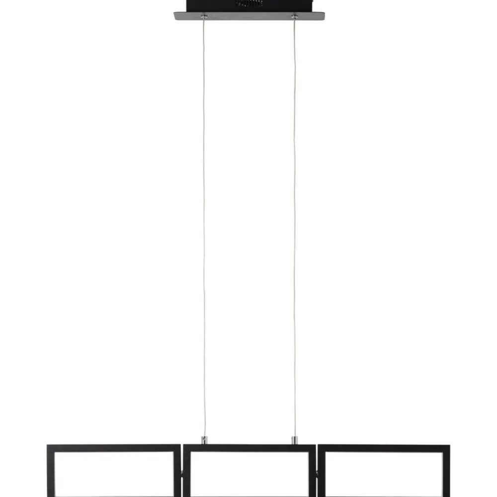 Lampe, Ranut LED Pendelleuchte 3flg schwarz, 3x LED integriert, 11.3W LED integriert, (1067lm, 3000K), In 3 Stufen über Wandschalter dimmbar ^ Brilliant New