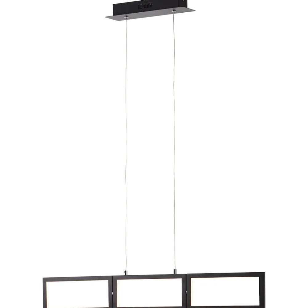 Lampe, Ranut LED Pendelleuchte 3flg schwarz, 3x LED integriert, 11.3W LED integriert, (1067lm, 3000K), In 3 Stufen über Wandschalter dimmbar ^ Brilliant New
