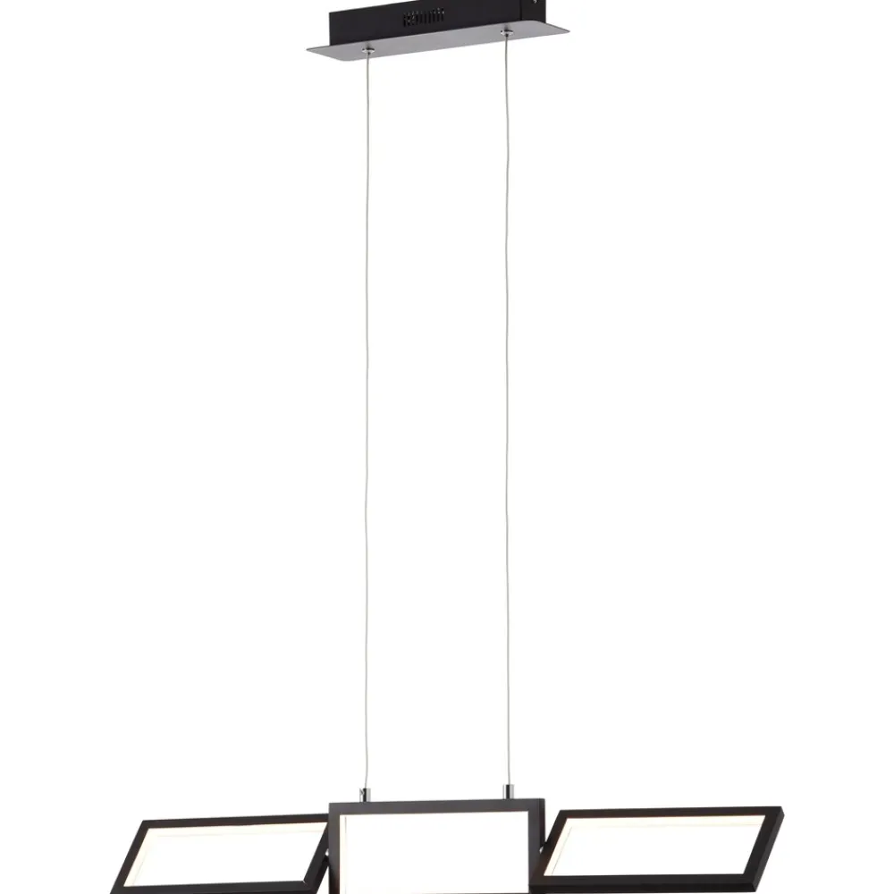 Lampe, Ranut LED Pendelleuchte 3flg schwarz, 3x LED integriert, 11.3W LED integriert, (1067lm, 3000K), In 3 Stufen über Wandschalter dimmbar ^ Brilliant New