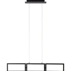 Lampe, Ranut LED Pendelleuchte 3flg schwarz, 3x LED integriert, 11.3W LED integriert, (1067lm, 3000K), In 3 Stufen über Wandschalter dimmbar ^ Brilliant New