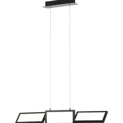 Lampe, Ranut LED Pendelleuchte 3flg schwarz, 3x LED integriert, 11.3W LED integriert, (1067lm, 3000K), In 3 Stufen über Wandschalter dimmbar ^ Brilliant New