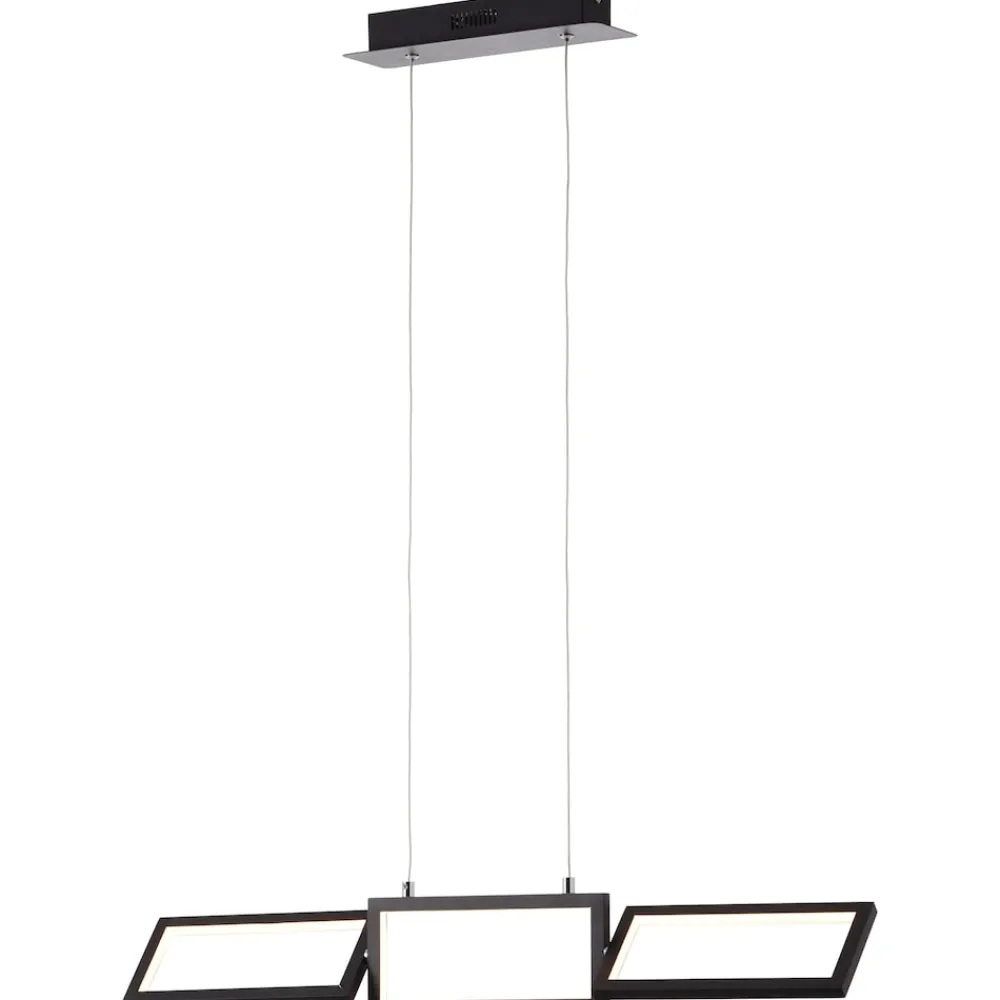 Lampe, Ranut LED Pendelleuchte 3flg schwarz, 3x LED integriert, 11.3W LED integriert, (1067lm, 3000K), In 3 Stufen über Wandschalter dimmbar ^ Brilliant New