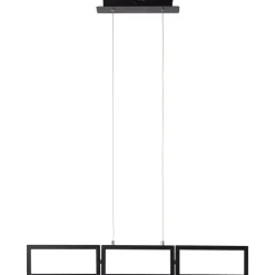 Lampe, Ranut LED Pendelleuchte 3flg schwarz, 3x LED integriert, 11.3W LED integriert, (1067lm, 3000K), In 3 Stufen über Wandschalter dimmbar ^ Brilliant New