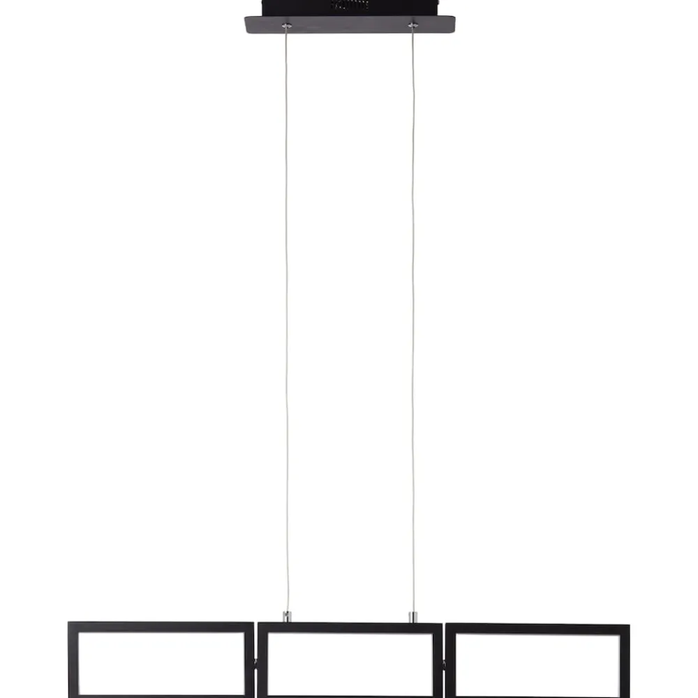 Lampe, Ranut LED Pendelleuchte 3flg schwarz, 3x LED integriert, 11.3W LED integriert, (1067lm, 3000K), In 3 Stufen über Wandschalter dimmbar ^ Brilliant New